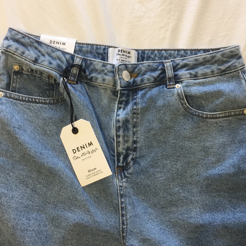 Miss Selfridge PETITE Super High Waist Mom Jeans